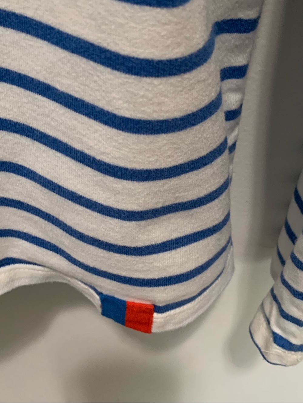 Kule The Striped Modern Long Top White Royal Blue Size Small - Picture 3 of 7